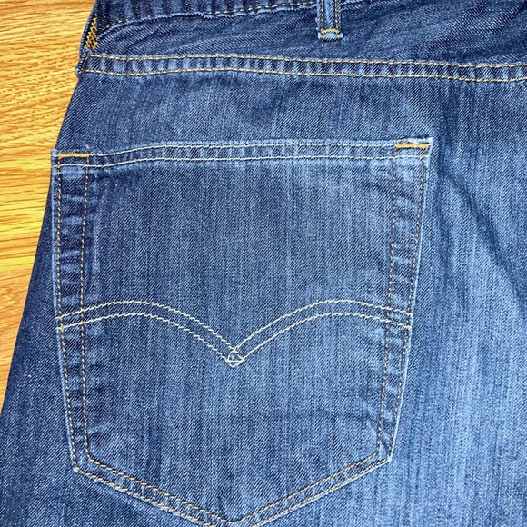 Levi’s 505 Regular Fit Straight Denim Jeans Mens Size 42x30 Dark Wash EUC - Picture 10 of 16
